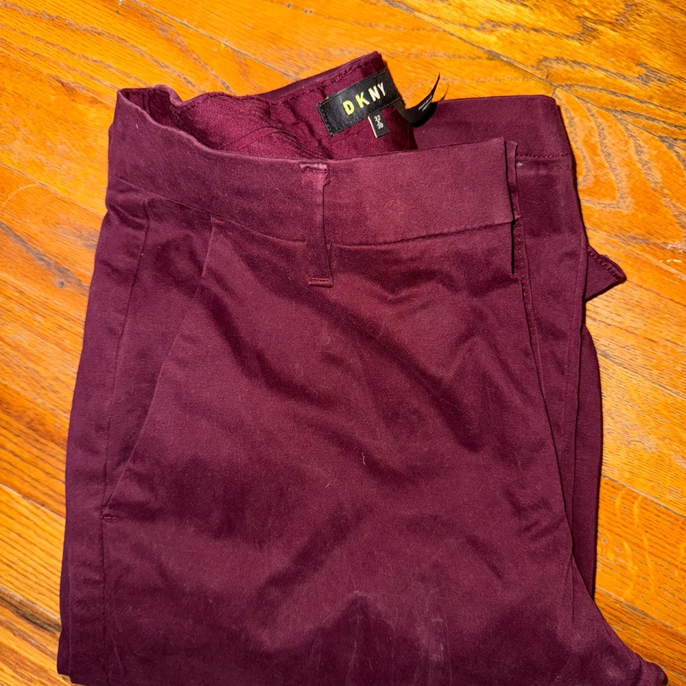 DKNY Men's Deep Burgundy Chinos